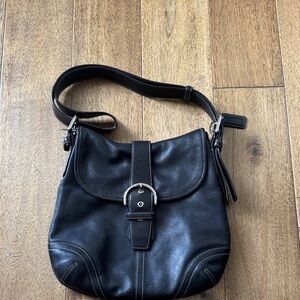 Coach Black Leather Shoulder Bag